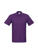 Vibrant purple Kids Crew Polo for size 8, featuring a comfortable fit, UPF protection, and stylish 3-button placket design.