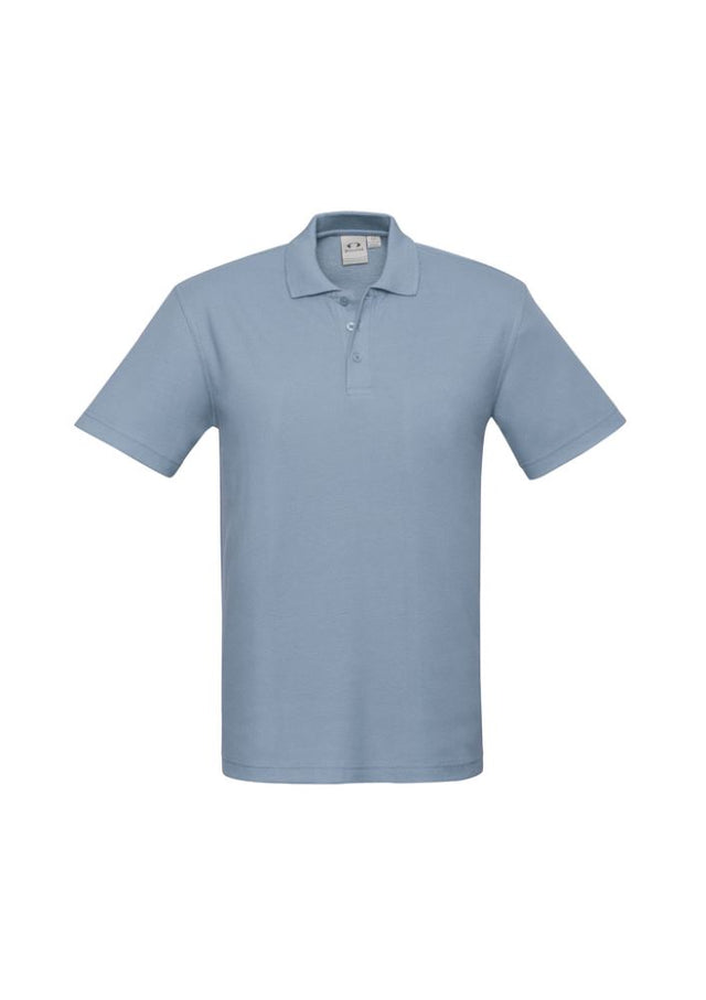 Kids Crew Polo in Spring Blue, size 10, featuring a comfy fit, UPF sun protection, and stylish details for active kids.