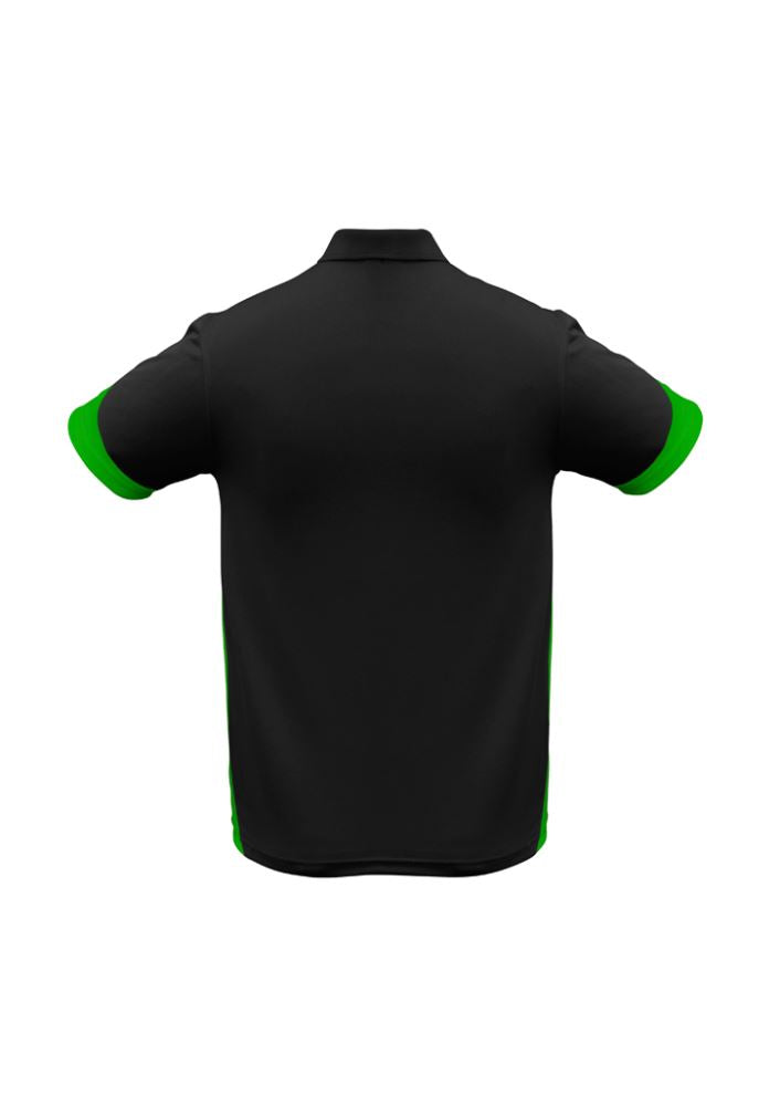Men's Talon Polo in Black/Green, Size S, featuring breathable fabric, stylish design, and sun protection for versatile wear.