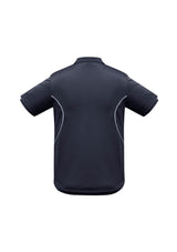Kids Razor Polo in Navy/White, size 16, featuring breathable fabric, stylish design, and UV protection for active youth.