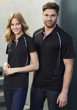 Ladies Cyber Polo in White/Silver, size 16, featuring a stylish design, UPF sun protection, and antibacterial fabric for comfort.