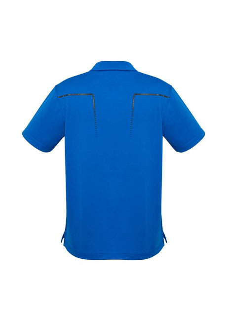 Men's Cyber Polo in Royal/Silver, size L, featuring a modern design, lightweight fabric, and excellent UV protection.