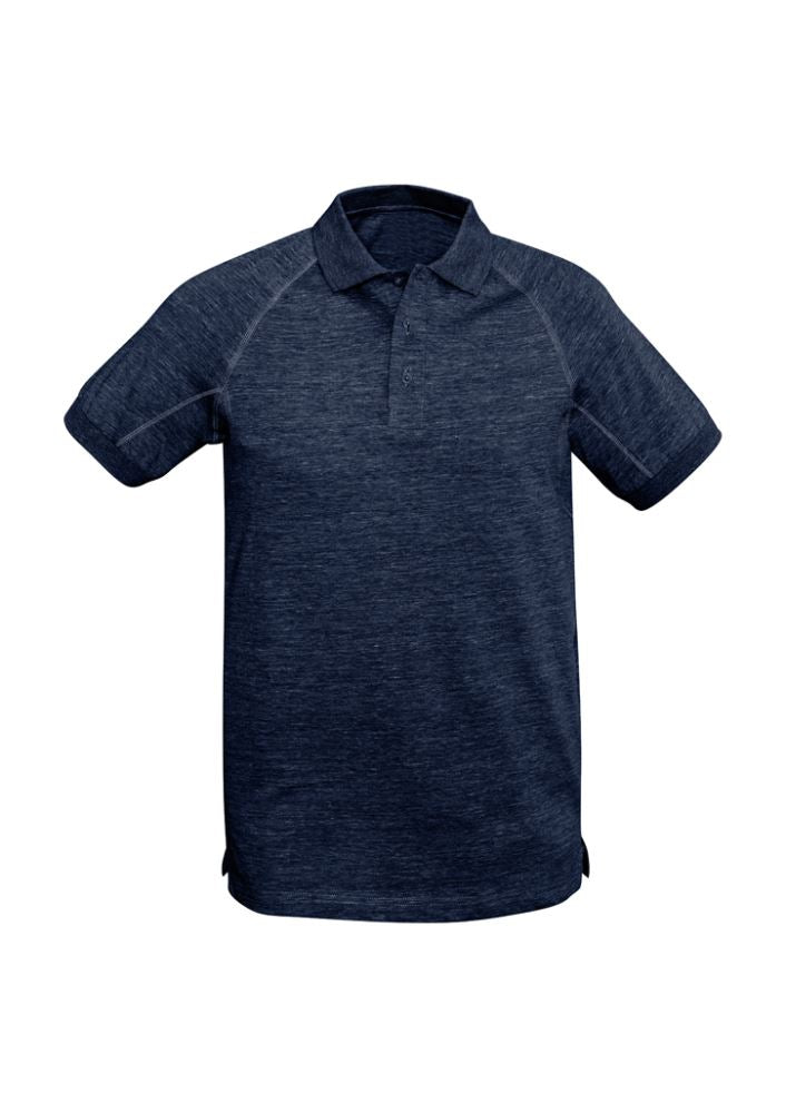Midnight Blue Men's Coast Polo from Biz Collection, size S, featuring a raglan sleeve design and breathable cotton fabric.