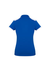 Ladies Rival Polo in Royal/White, size 16, featuring a modern design, lightweight UPF fabric, and stylish Y-line placket.