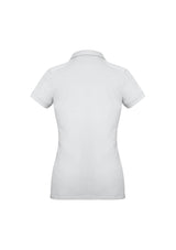 Ladies Profile Polo in White, Size 14; soft, breathable fabric with stylish details for comfort and versatility.