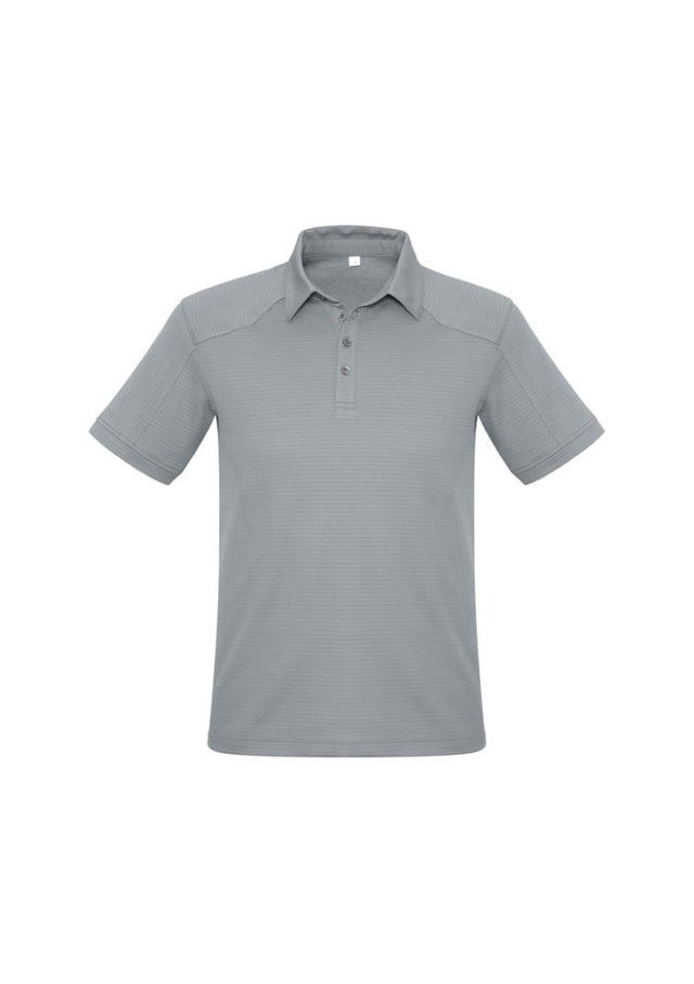 Men's silver polo shirt in 5XL by Biz Collection, featuring soft fabric, breathable design, and a stylish pocket for casual sophistication.
