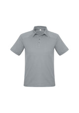 Men's silver polo shirt in XL from Biz Collection, crafted with breathable BIZ COOL™ fabric and featuring stylish details.