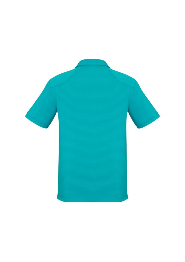 Men's teal profile polo in 3XL, featuring breathable fabric, elegant stitching, self-collar, and loose pocket for style and comfort.