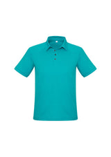 Men's teal Profile Polo in 3XL, made of breathable BIZ COOL™ fabric with elegant stitching and a practical pocket.