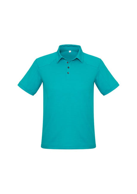 Men's teal Profile Polo in 3XL, made of breathable BIZ COOL™ fabric with elegant stitching and a practical pocket.