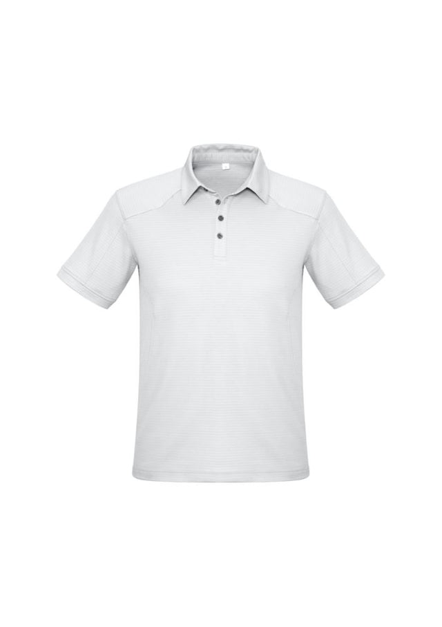 Men's Profile Polo in White, 3XL size, featuring lightweight BIZ COOL fabric, UPF protection, and stylish design.