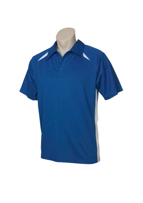 Kids Splice Polo in Royal/White, size 8, featuring breathable fabric, stylish design, and perfect for active play and sunny days.