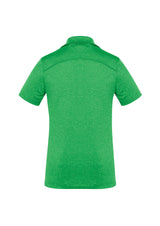 Ladies Aero Polo in Lime, size 22, featuring breathable fabric, flattering fit, and stylish heathered pattern for comfort.