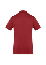 Ladies Aero Polo in vibrant red, Size 12, showcasing lightweight fabric, UPF protection, and stylish design from Biz Collection.