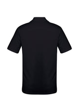 Mens Aero Polo in Solid Black, Size 3XL - breathable fabric, stylish design, anti-shrink features, ideal for casual or active wear.
