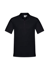 Men's Aero Polo in Solid Black, Size S - lightweight, breathable, UPF-protected shirt with anti-shrink fabric and stylish design.
