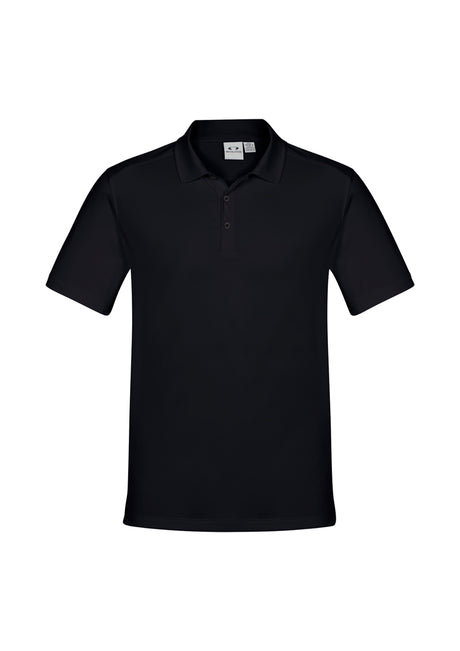 Mens Aero Polo in solid black, 3XL, features breathable fabric, UPF protection, and comfy flat-locked seams for versatile wear.