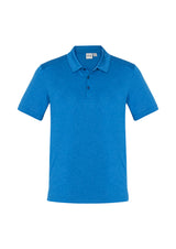 Cyan men's Aero Polo, size 5XL; breathable, lightweight, anti-shrink fabric with a classic fit and loose pocket.