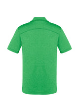 Vibrant lime Men's Aero Polo in 5XL, crafted from soft, breathable fabric with a stylish heathered pattern and sun protection.