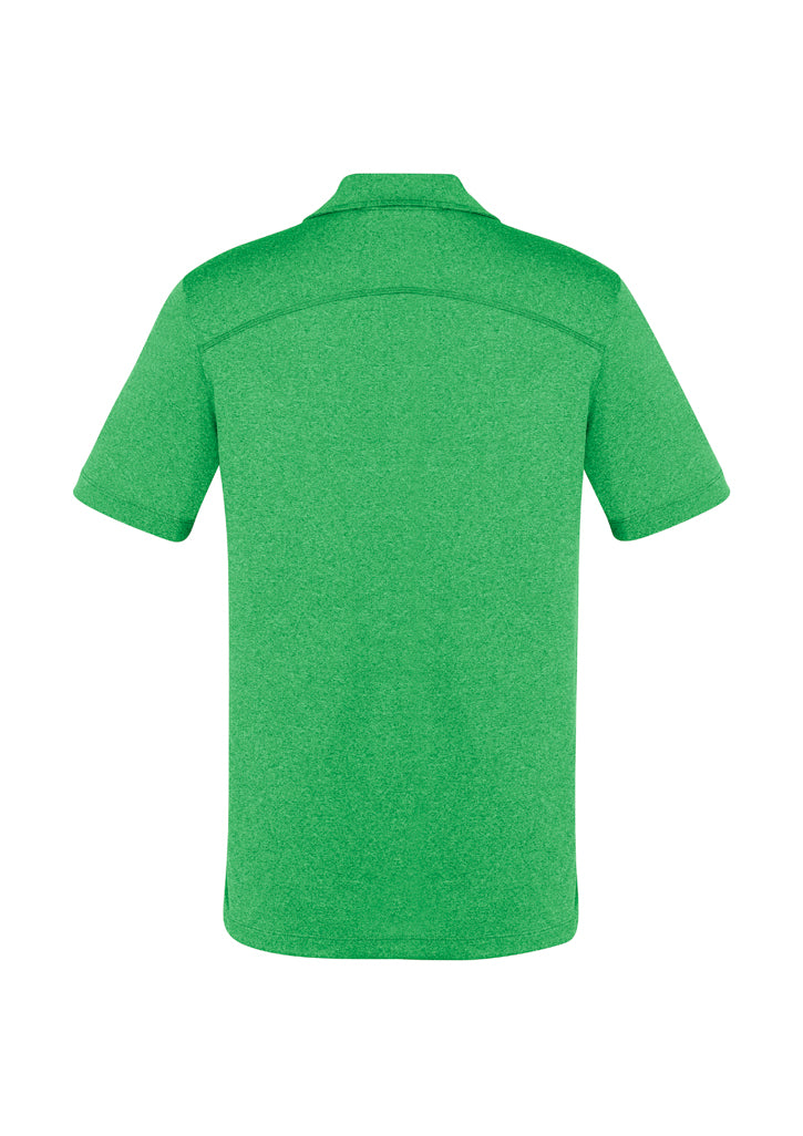 Men's Aero Polo in vibrant Lime, size 3XL, featuring lightweight moisture-wicking fabric and a stylish heathered marle pattern.