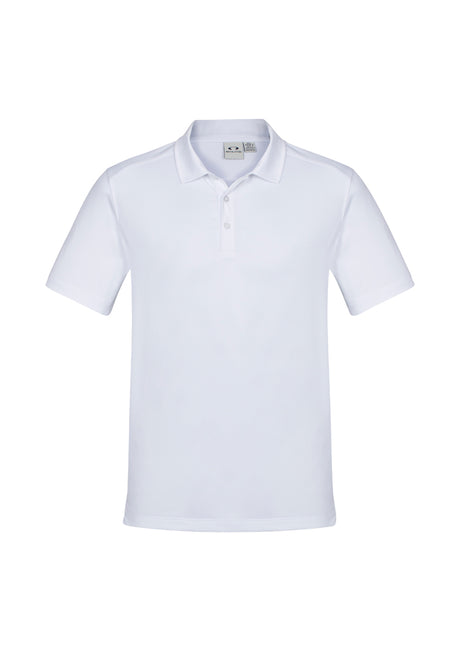 Mens Aero Polo in White, 3XL, featuring lightweight, anti-shrink fabric and flat-locked seams for comfort and style.
