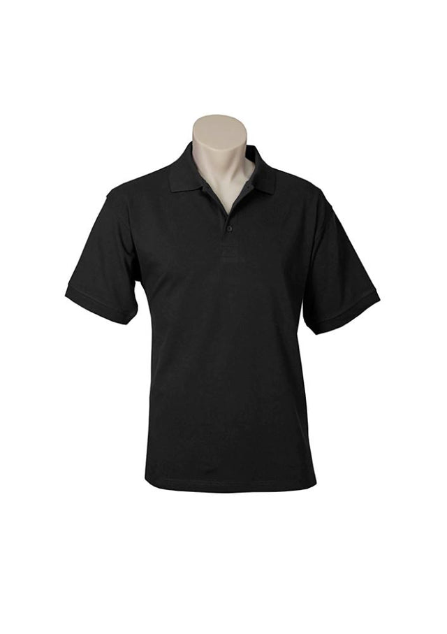 Men's Oceana Polo in Black, 2XL, featuring cotton-rich fabric, classic collar, 3-button placket, and excellent UPF protection.