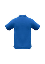 Men's Oceana Polonch Blue polo shirt from Biz Collection, featuring breathable cotton blend, UPF protection, and stylish design.