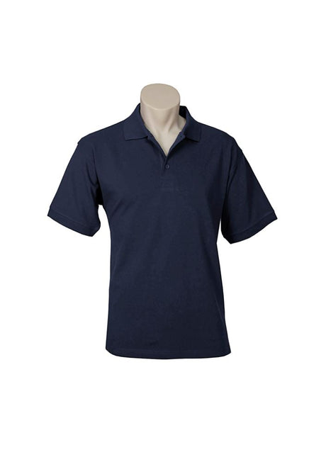 Men's 5XL Oceana Polo in navy featuring a classic placket, breathable fabric, and sustainable design, perfect for casual and semi-formal wear.