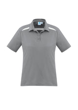 Ladies Sonar Polo in Silver/White, Size 6 - stylish and comfortable with breathable fabric and modern design features.