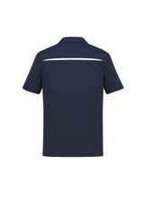 Mens Sonar Polo in navy and white, size XS, featuring breathable fabric and modern design elements for style and comfort.