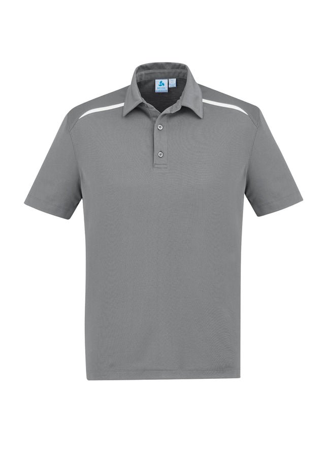Mens Sonar Polo in Silver/White, 2XL, features breathable fabric, stylish design, and UPF protection for comfort and style.