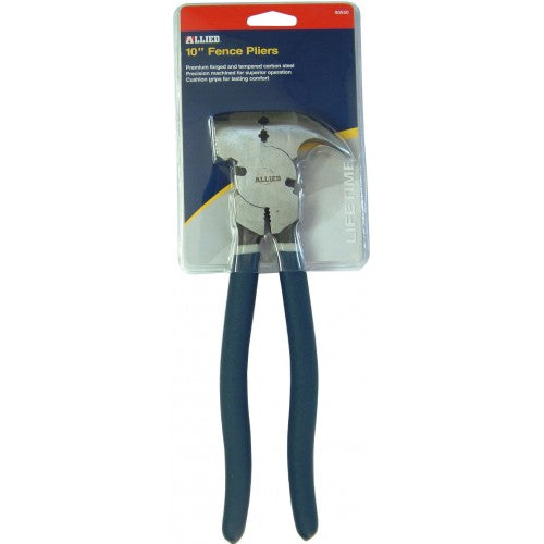 10" fence pliers with precision cutting edges, durable carbon steel, and comfortable grips for efficient DIY projects.