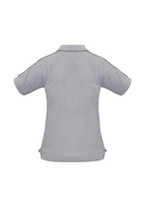Ladies Resort Polo in Grey/Charcoal, Size 18, featuring breathable fabric, stylish design, and UPF sun protection.