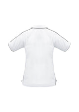 Ladies Resort Polo in White/Charcoal, Size 22, features breathable fabric, flattering design, and sun protection.