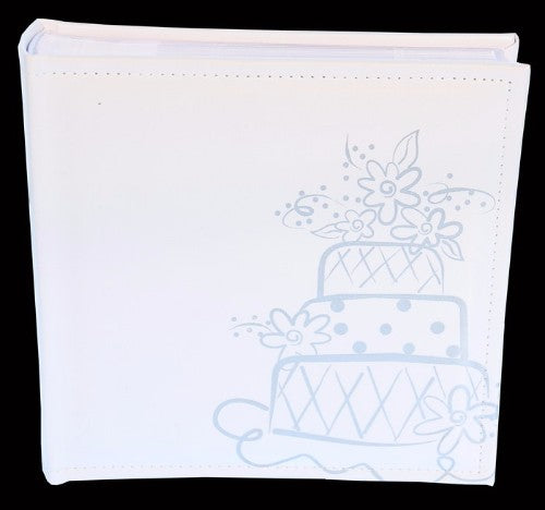 Elegant white wedding album holding 200 photos, perfect for showcasing cherished memories from your special day.