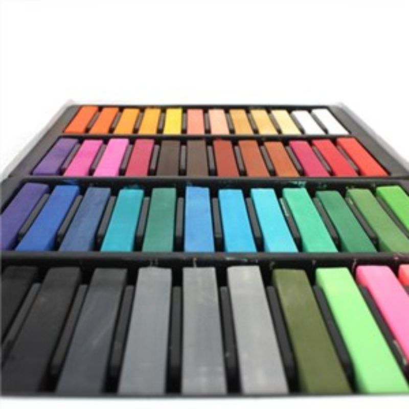 GALLERY DRWG PASTELS BLACK Set of 6, featuring rich colors for smooth application and versatile blending in art.