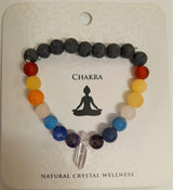 Set of 6 handcrafted Power Bracelets featuring stones for each chakra, promoting emotional balance and spiritual growth.