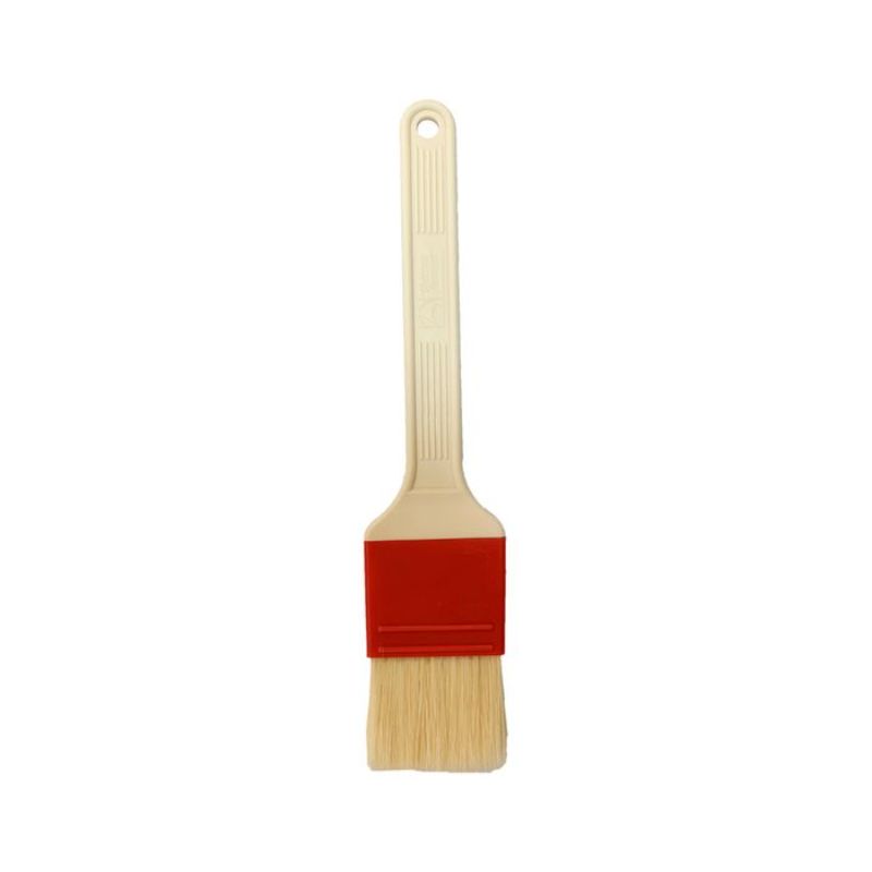 Ivory pastry brush with plastic handle, 45mm bristles, ergonomic grip, heat resistant up to 120°C, ideal for baking tasks.