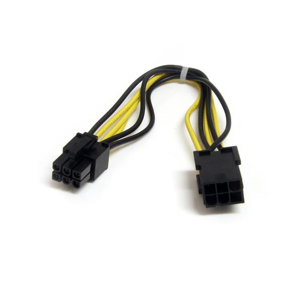 20cm 6 pin PCI Express power extension cable for optimal installation and management of high-performance video cards.