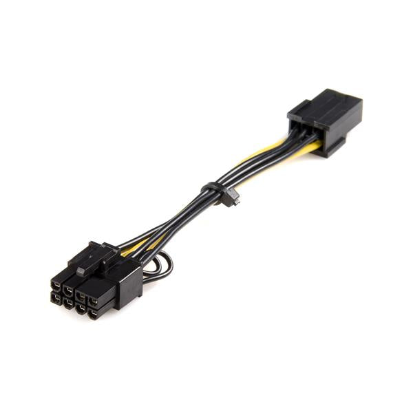 PCI Express 6 pin to 8 pin power adapter cable for connecting 6-pin power supplies to 8-pin GPU connections.