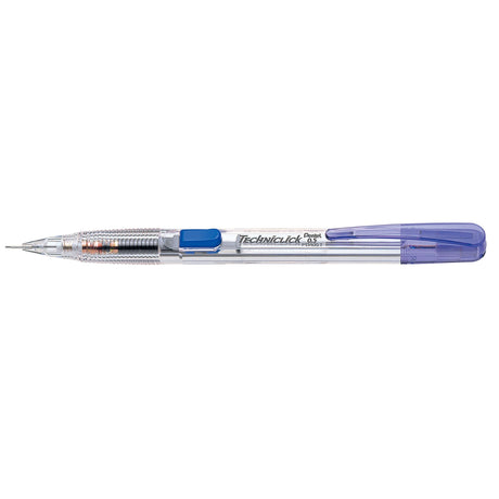 Pentel Techniclick Auto Pencil 0.5mm pack of 12, featuring a side button, transparent barrel, and comfortable grips for smooth writing.