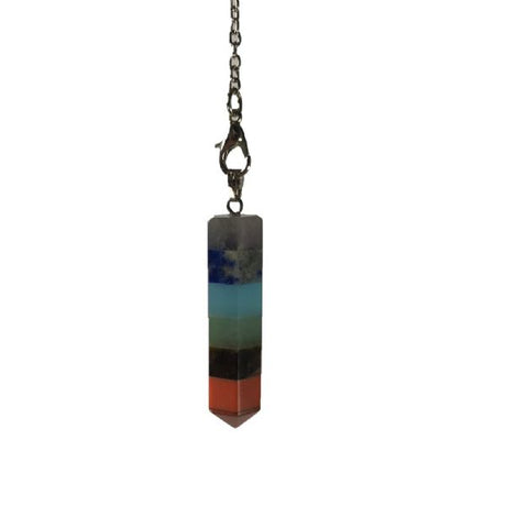 Beautiful Chakra Pendulum (4.5 cm) crafted with vibrant gemstones for energy healing and spiritual growth.