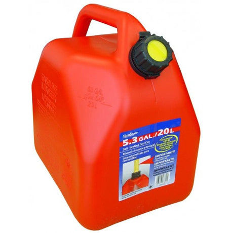 20 Litre petrol plastic container with easy-pour spout, rustproof and durable for safe fuel storage and transportation.