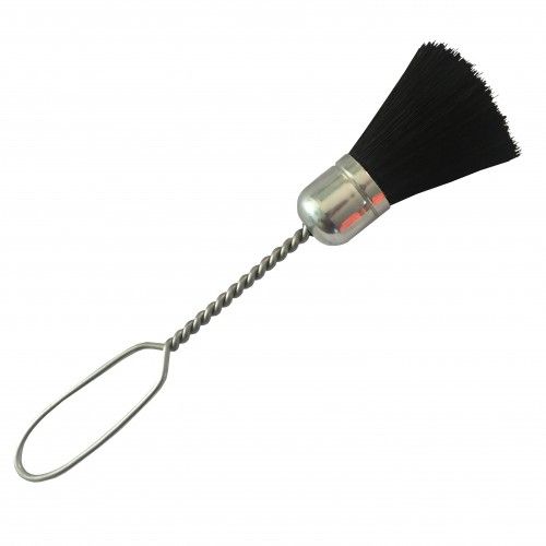 Durable petrol wash brush with wire handle and fibre fill bristles for effective engine cleaning and maintenance.