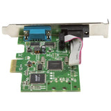 2-Port PCI Express Serial Card for adding RS232 ports, supports up to 460Kbps data rates, plug-and-play installation.