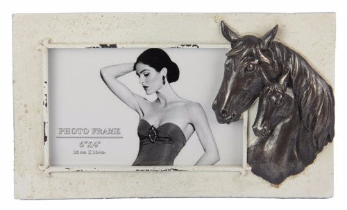 Elegant Horse Photo Frame with 6x4 opening, perfect for showcasing cherished equine memories. Durable and stylish design.