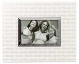 Elegant white and silver photo frame for 6x4 pictures, perfect for showcasing friends' memories in any room.