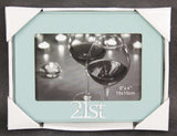 Vibrant turquoise 4x6 photo frame, ideal for 21st birthday celebrations and enhancing home decor with cherished memories.