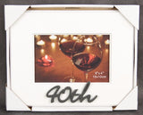 4x6 photo frame celebrating turning 40, features heartfelt words, perfect for cherished memories and home decor.