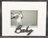 Elegant 4x6 photo frame for baby pictures, featuring uplifting words, perfect for nurseries or as a heartfelt gift.